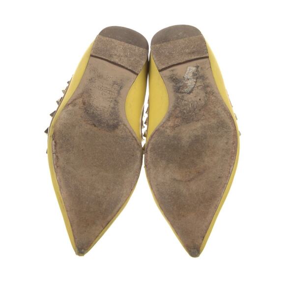 Authentic Valentino Garavani Rockstud Ballerina Yellow Flat Size EU 36 US 5.5 - Picture 5 of 8